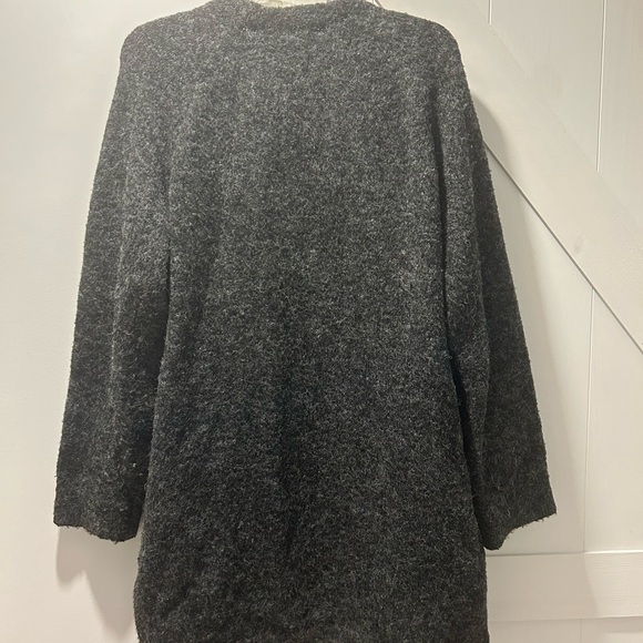 Women’s Oak + Fort Thick Gray Cardigan with Pockets Size Medium - Picture 3 of 4